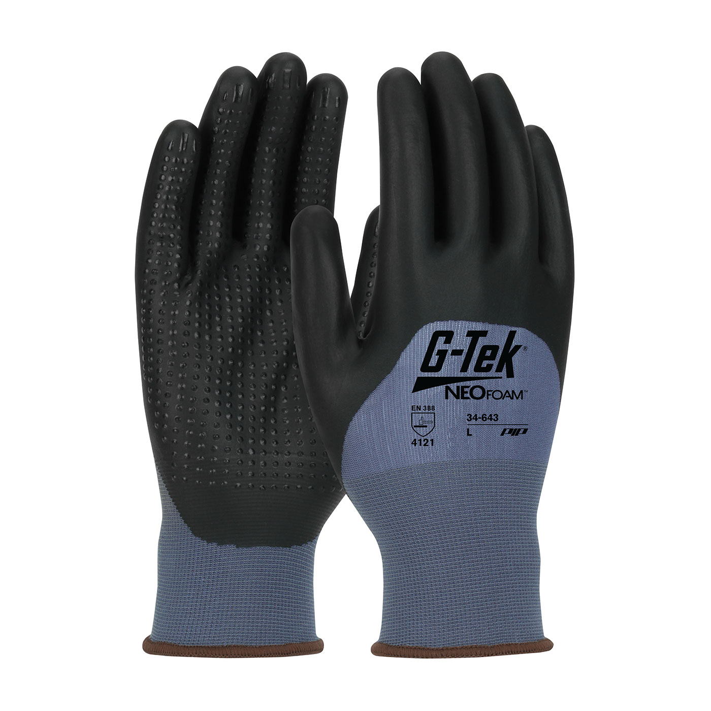 PIP®G-Tek®nefooam微点涂层无缝尼龙针织手套