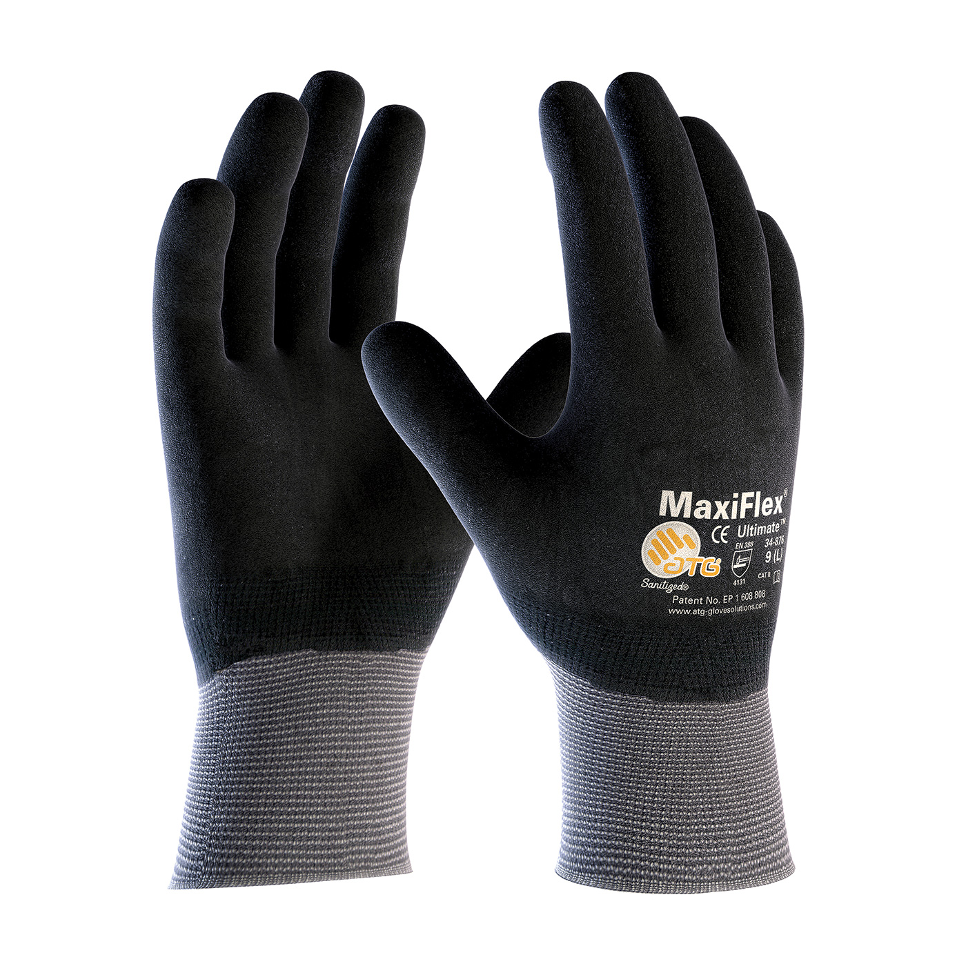 #34-876 PIP® MaxiFlex® Ultimate™ Seamless Knit Nylon / Lycra Glove with Nitrile Coated MicroFoam Grip on Full Hand