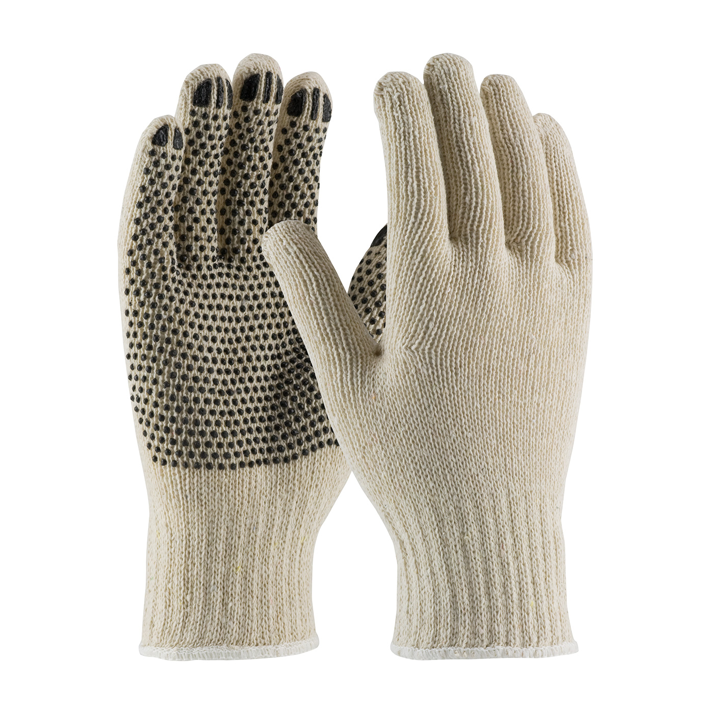 PIP®无缝针织棉/聚酯手套与PVC点握-常规重量#36-110PD