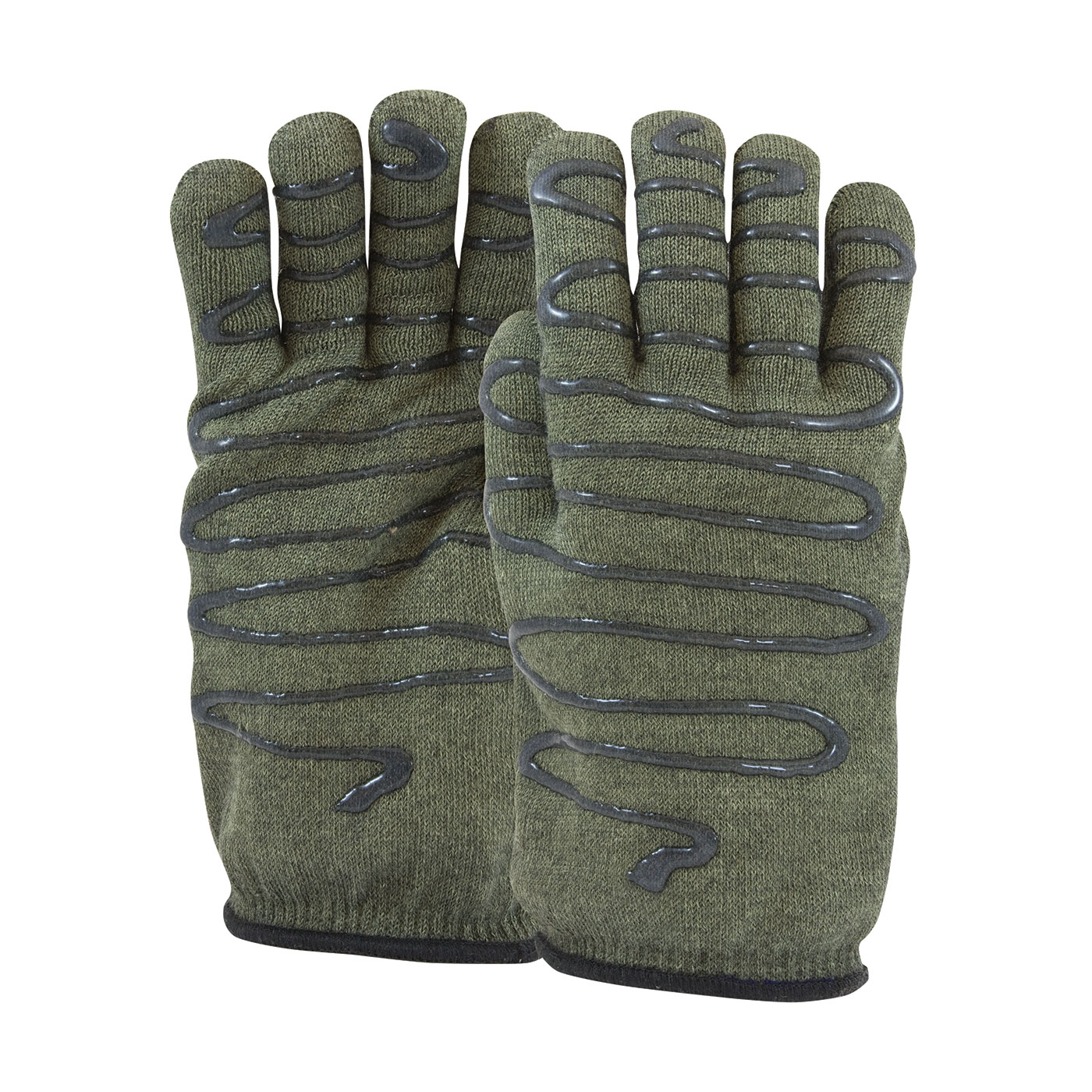 #43-851 PIP®Kut Gard®Kevlar®/ Preox无缝针织热轧手套，棉衬里和双面SilaGrip™涂层