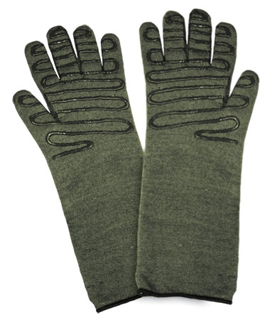 PIP®Kut Gard®Kevlar®/ Preox无缝针织热磨手套，棉衬垫和双面SilaGrip™涂层-延长袖口