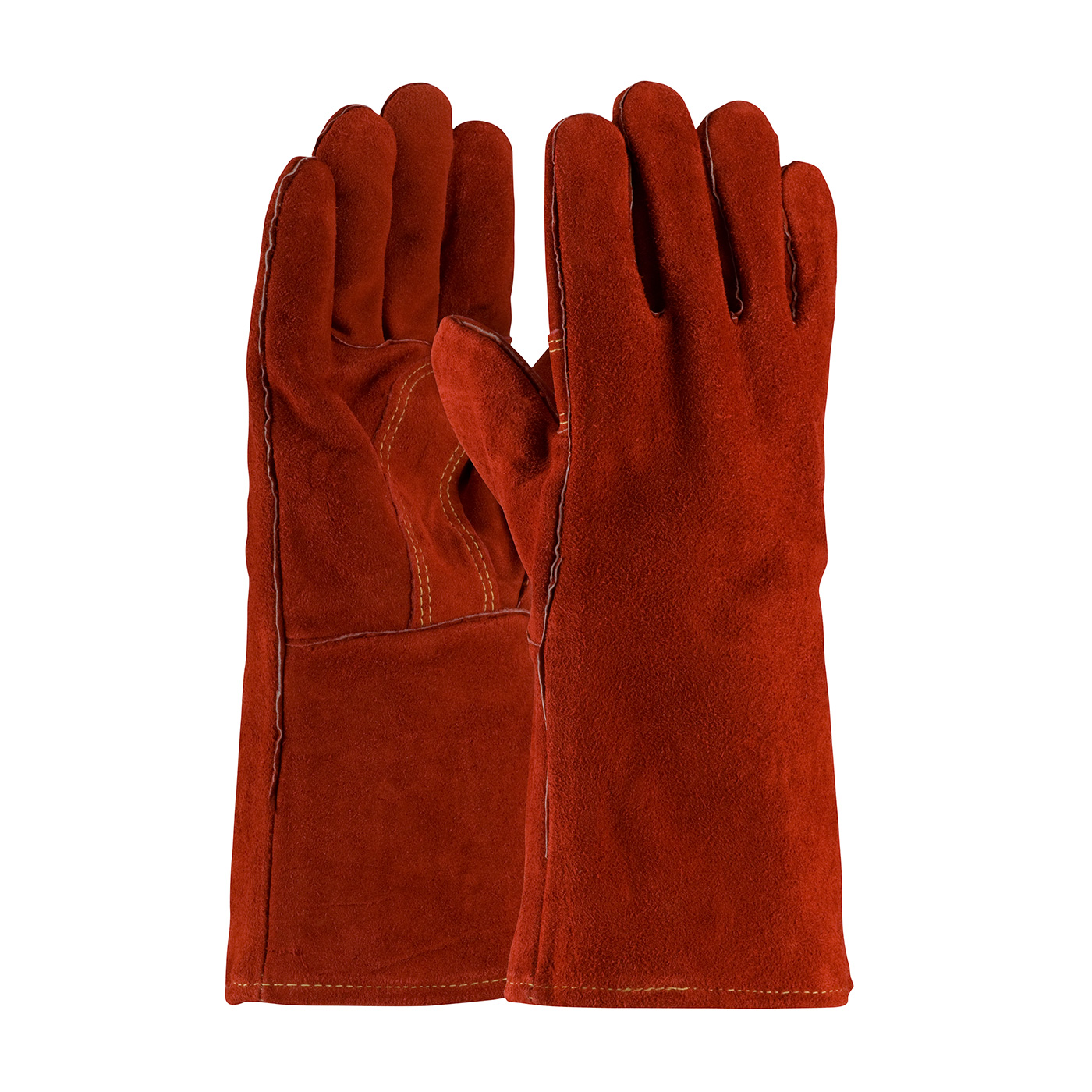 PIP®Red Viper™选择肩分型牛皮焊工手套，棉衬里和凯夫拉®缝合