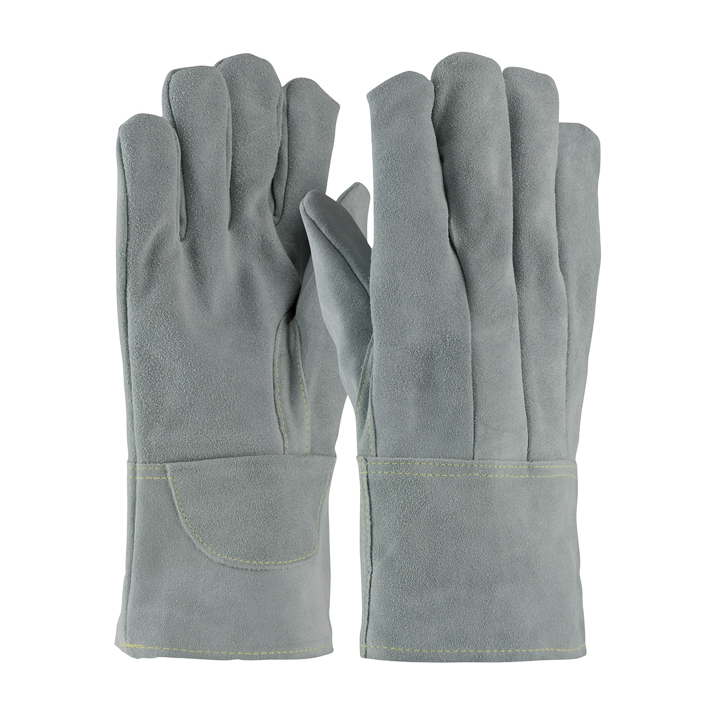 #74-SC7104 PIP®重型侧拆分牛皮铸造手套，皮革手套袖口，羊毛衬里和凯夫拉尔®缝合