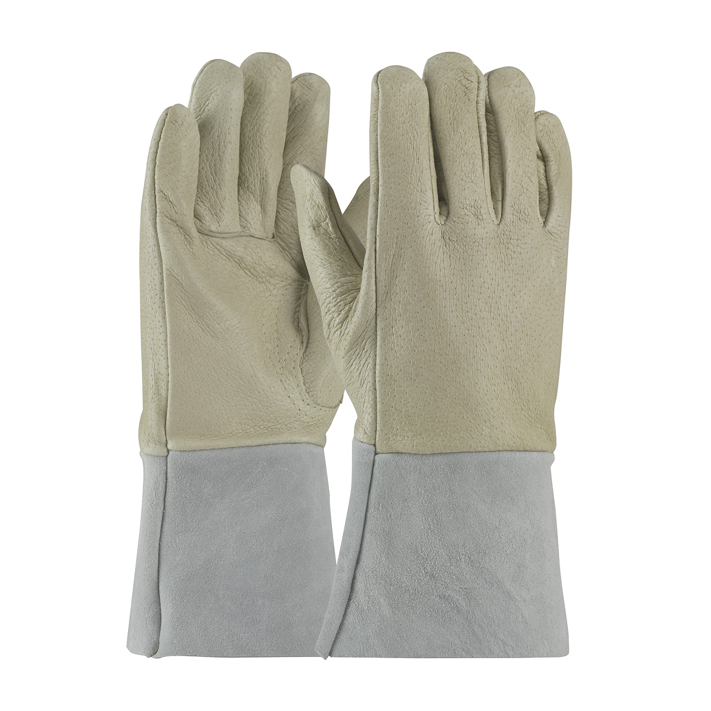 75-320 PIP®顶级谷物猪皮米格Tig焊工手套与凯夫拉®缝合和分裂皮革手套袖口