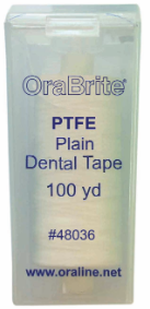 OraLine®OraBrite 100码打蜡普通PTFE牙科胶带#48036