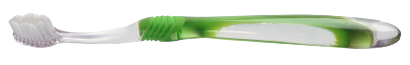 OraBrite®紧凑型头清柄成人牙刷，锥形波浪剪刷毛