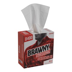 20070/03 GP PRO Brawny®专业D400一次性清洁毛巾，高盒，白色