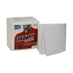 29215 GP PRO Brawny®专业A400一次性清洁毛巾，1/4折，白色