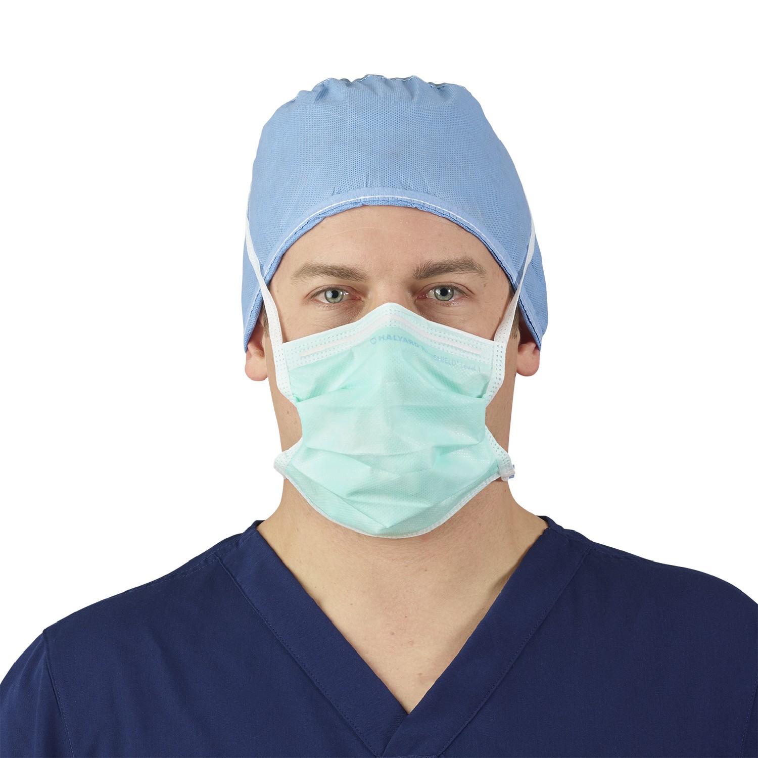 39125 ASTM F2100-11 1级Halyard®Fluidshield®So-Soft®外科口罩与智能粘合剂