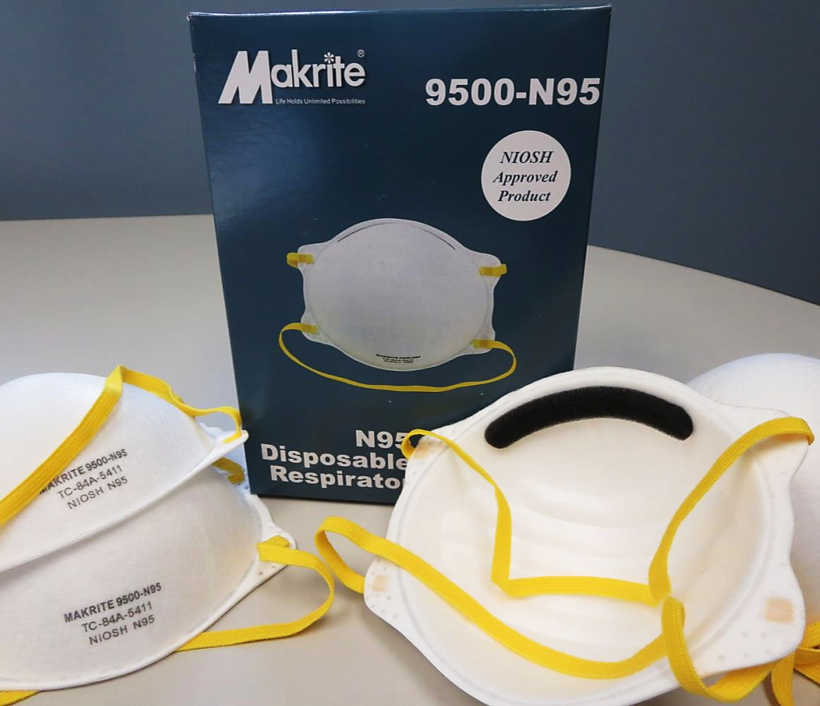 Makrite®9500-N95舒适系列N95无雾一次性微粒呼吸器口罩