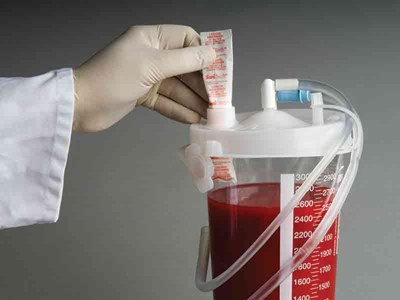 SaniSorb用于外科血液容器
