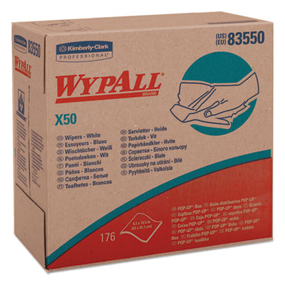 金伯利克拉克®专业83550 Wypall®X50一次性雨刷，弹出式盒子