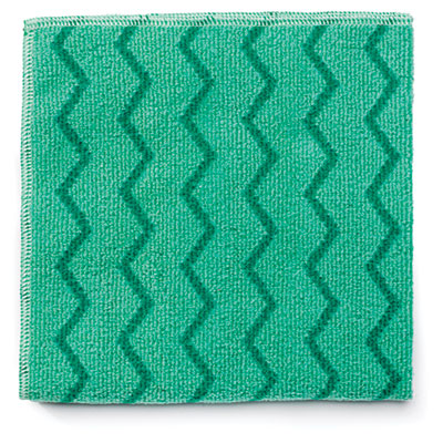 FGQ62000GR00橡胶女佣可重复使用清洁布，超细纤维，16 × 16，绿色