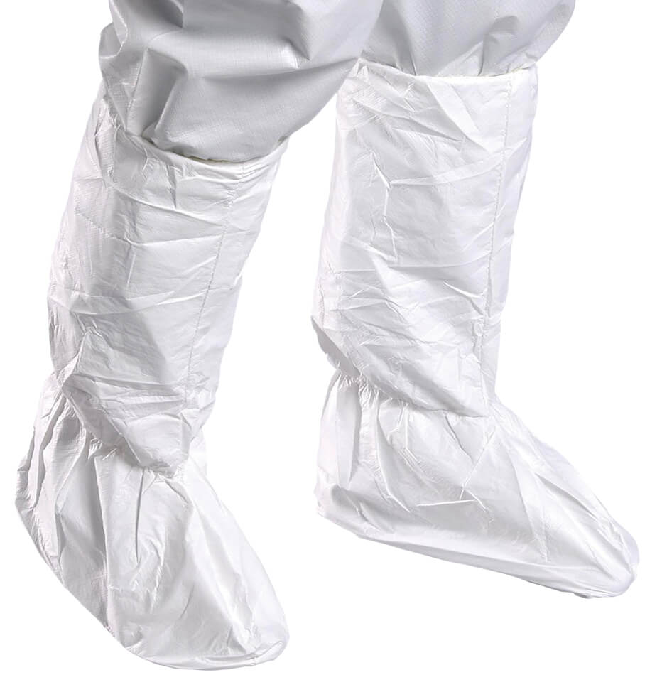 Alpha Protech®Critical Cover®SafeStep®一次性白色防滑靴套
