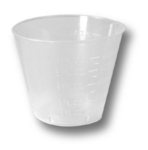 Dynarex®经济型1盎司毕业塑料药杯