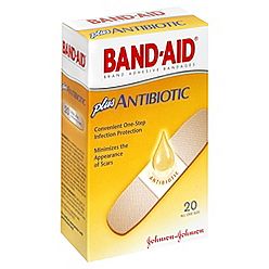 Johnson & Johnson 3/4 ' x3 ' Band-Aid®Plus抗生素胶条绷带