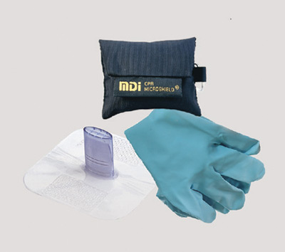 MDI®CPR MicroKey-Pro™紧急救援呼吸器，带丁腈手套