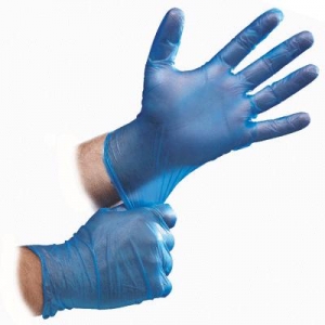 一次性蓝色乙烯基手套