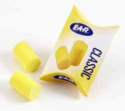 3M™一次性使用E-A-R™经典™小型无绳黄色泡沫耳塞枕头包
