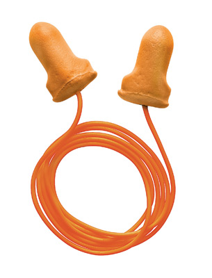 一次性使用t形橙色聚氨酯和泡沫绳耳塞