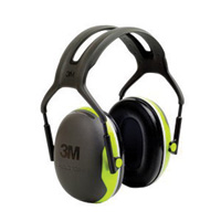 3M™Peltor™黑色和黄绿色头顶保护耳塞