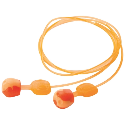 霍尼韦尔Howard Leight®TrustFit™有绳推合热塑性聚氨酯泡沫耳塞，橙色
