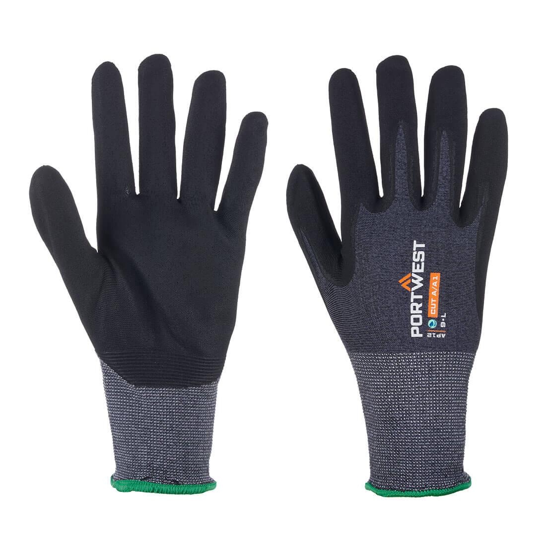 Portwest® AP12 Recycled Micro Foam Nitrile Coated A1 Cut Gloves