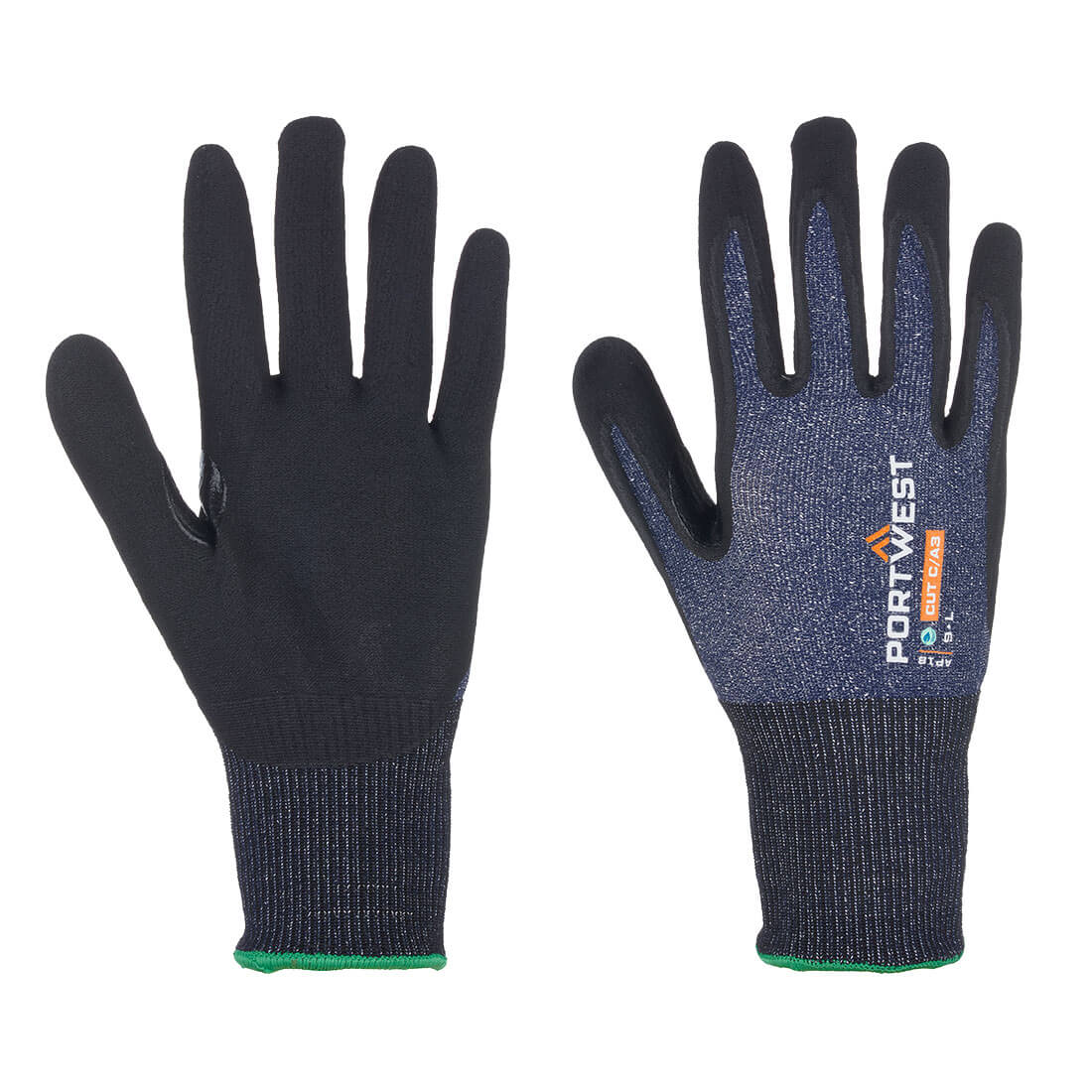 Portwest®AP18回收微泡沫腈涂布A3 Cut Gloves