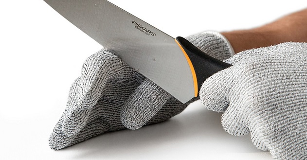 美国制造爪盖抗菌割伤线针织手套