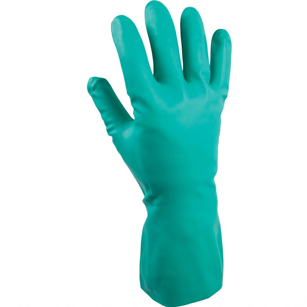 昭和®NM15耐化学品15毫米无托13英寸无衬里丁腈手套
