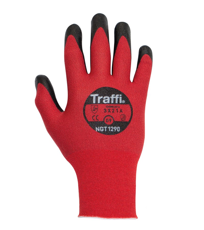 NGT1290 TraffiGlove®21号A1工作手套，聚氨酯涂层手掌
