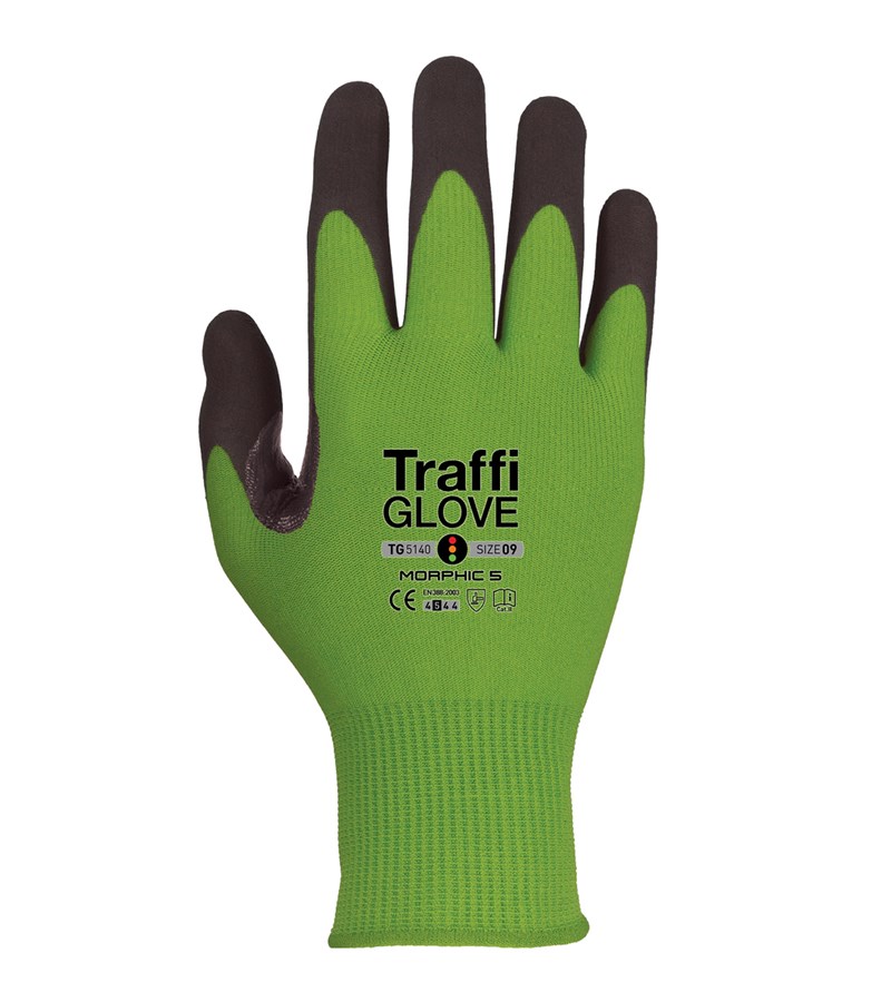 TG5140 TraffiGlove®Morphic 5 Gloves MicroDex Ultra Hi-Viz A3 cutting Resistant Gloves
