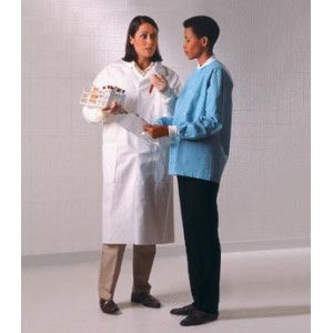 Halyard®健康预防措施一次性防护实验室夹克，带口袋和针织袖口