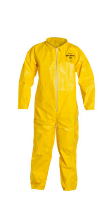 QC120杜邦™Tychem®2000一次性化工工作服，高可见度黄色
