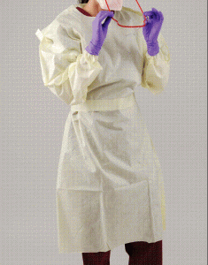 KC100 Isolation Gowns, 54111 Halyard® Health KC100 Disposable Protective Isolation Gowns w/ Elastic Cuffs - XL