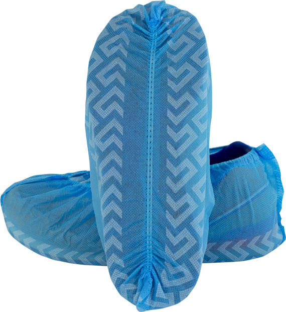 #DSCL-300MM Safety Zone® Blue Machine Made  Polypropylene Disposable Shoe/boot Cover with Anti-Slip Tread