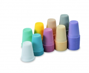 Tidi®一次性彩色塑料病人饮水杯- 5盎司:淡紫色9210，白色9211，绿色9212，蓝色9213，黄色9214，灰色9215，淡紫色9216，米黄色9217，桃红色9218，