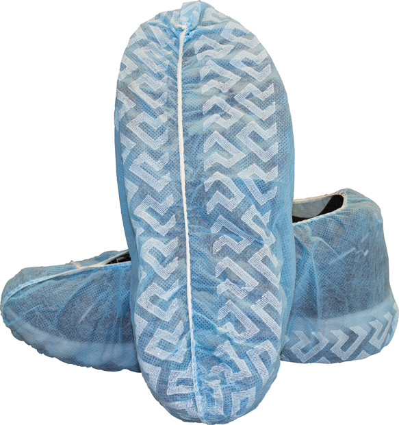 The Safety Zone® Blue Polypropylene Disposable Shoe/boot Cover with Anti-Slip Tread