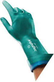 58 - 330 Ansell AlphaTec®12“AquaDri®腈泡沫Lined 26 mil Nitrile Chemical Resistant Gloves