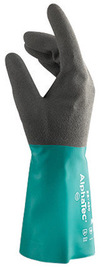 58-430 Ansell AlphaTec®12 '棉絮内衬10毫升丁腈化学品耐手套，采用Ansell Grip™技术
