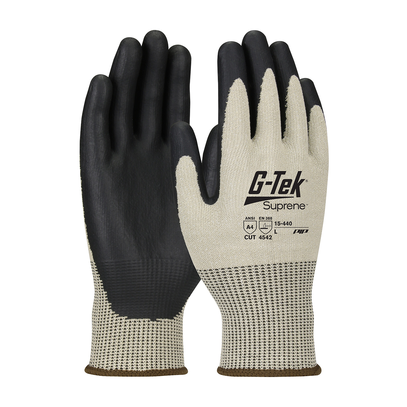 15-440 PIP®G-Tek®Suprene™手掌和手指涂有NeoFoam的握把手套