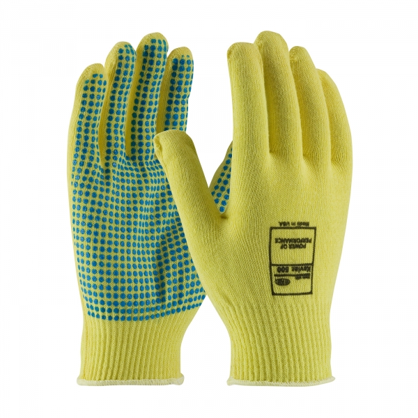 PIP®Kut-Gard®轻质凯夫拉®手套，带PVC点握柄#08-K200PD
