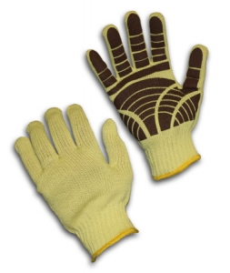 08-K300PS PIP® Kut-Gard® Kevlar® Cut-Resistant Protective Work Gloves w/ Tiger Paw Print. Cut level 2