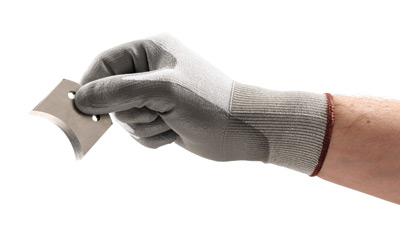 11644] Ansell®HyFlex®#11-644涂层防切割防护工作手套。切断2级。