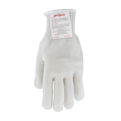 PIP®Kut-Gard®白色PolyKor混合无缝针织手套，手掌上有Silagrip涂层-重重量