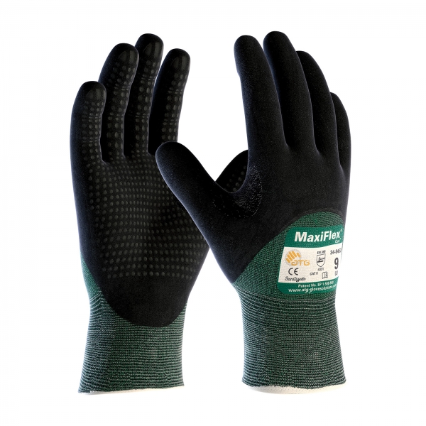 PIP®MaxiFlex®Cut™无缝防割手套，配有优质丁腈涂层微泡沫涂层手掌，手指和指关节