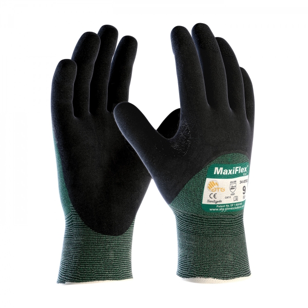 #34-8753 PIP®MaxiFlex®Cut™无缝针织耐磨手套，带优质3/4丁腈涂层微泡沫握把手掌