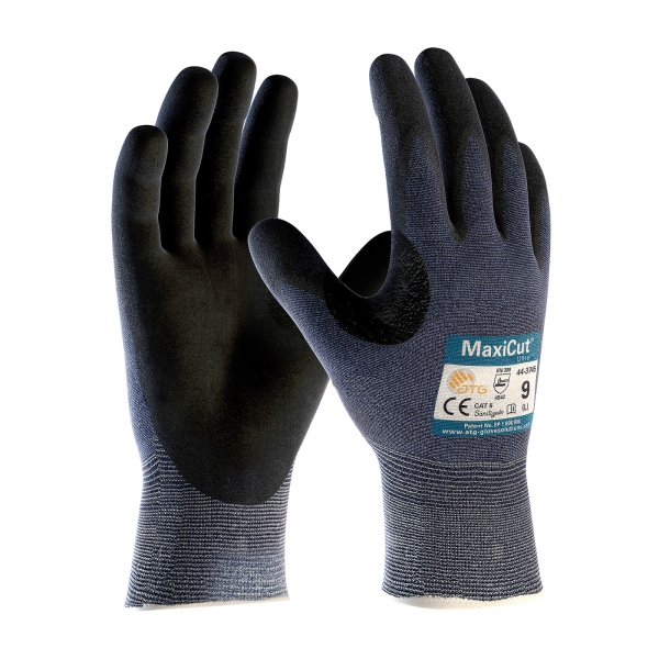 PIP®MaxiCut®Ultra™手套，手掌和手指上的微泡沫握把- #44-3745