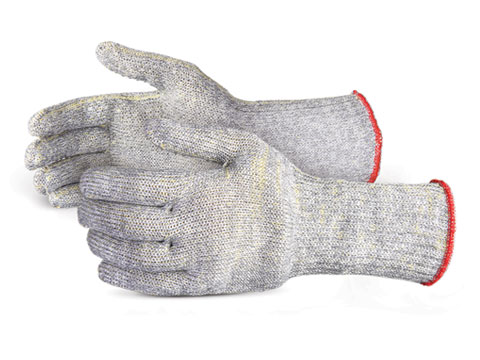 #SCX4D6C高级手套®翡翠CX®7-Gauge切割抗板料工作手套PVC点和6英寸针织手腕袖口