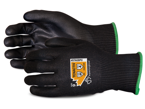 #STAGBPU -高级手套®TenActiv™抗剪针织手套，带PU手掌